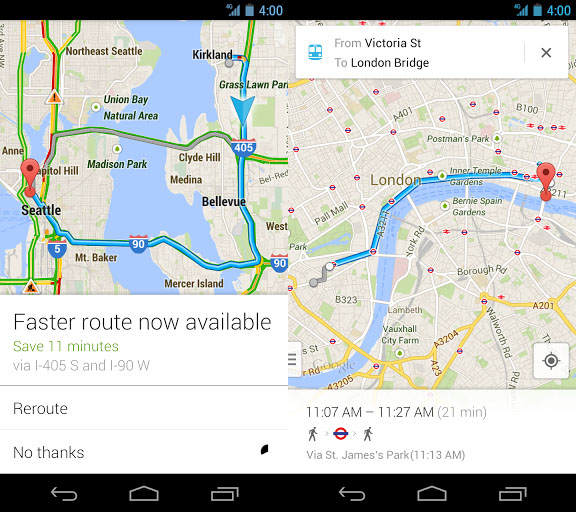 Google 手機 Android 版地圖全新改版，Google 手機語音導航正式在台灣啟用